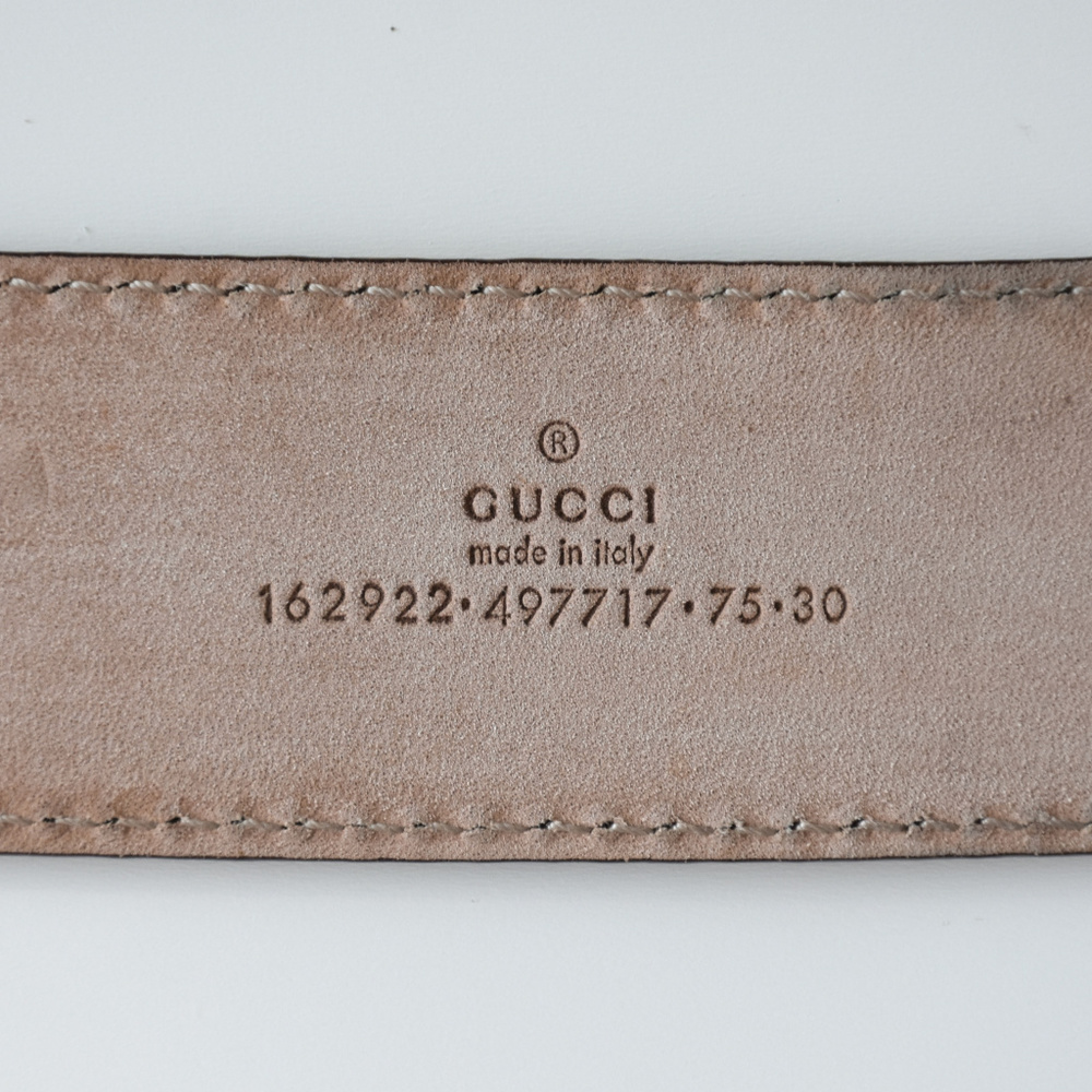 Gucci Rose Gold Snakeskin GG Logo Belt - Picture 7 of 8